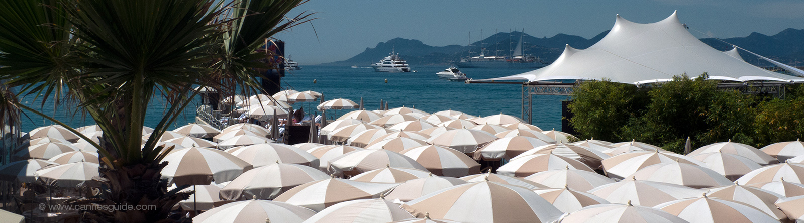 Beach umbrellas in Cannes